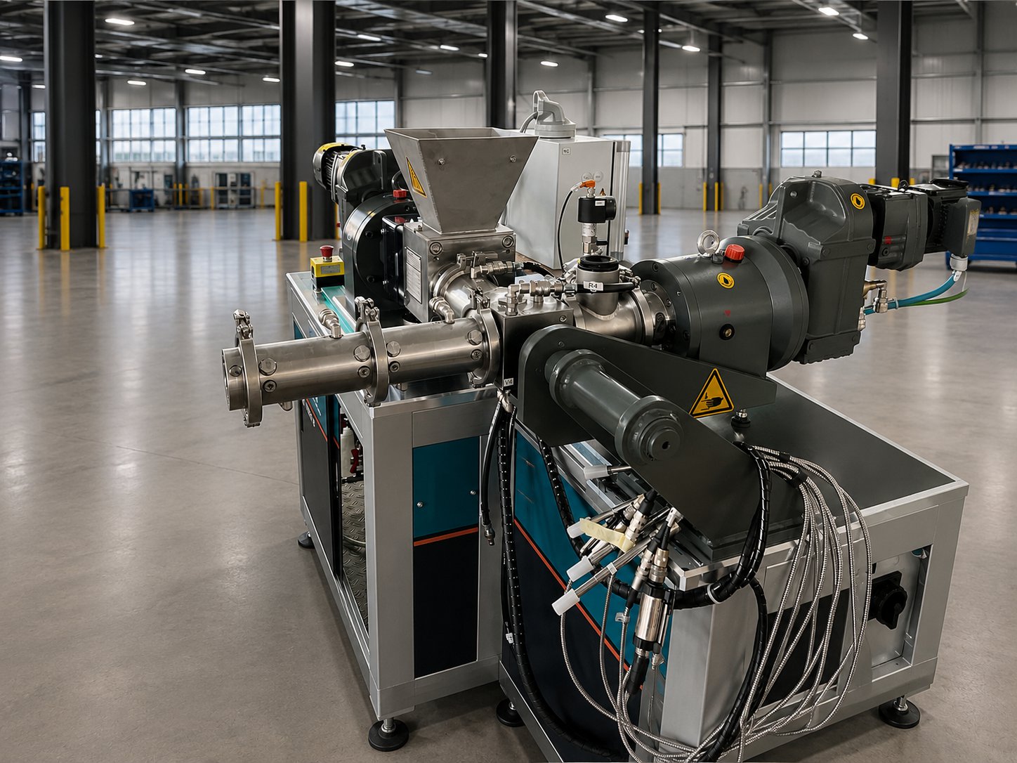 The Micro-Extrusion System Installed on the Shop Floor